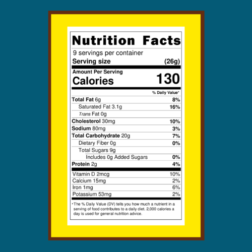 Nutrition facts1